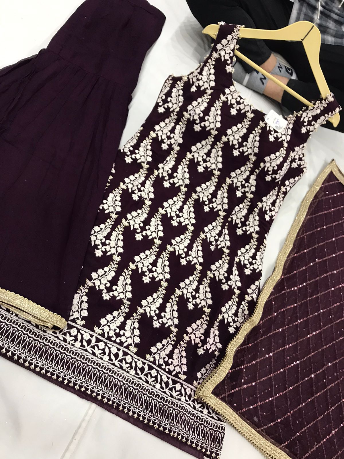 Embroided Chinnon