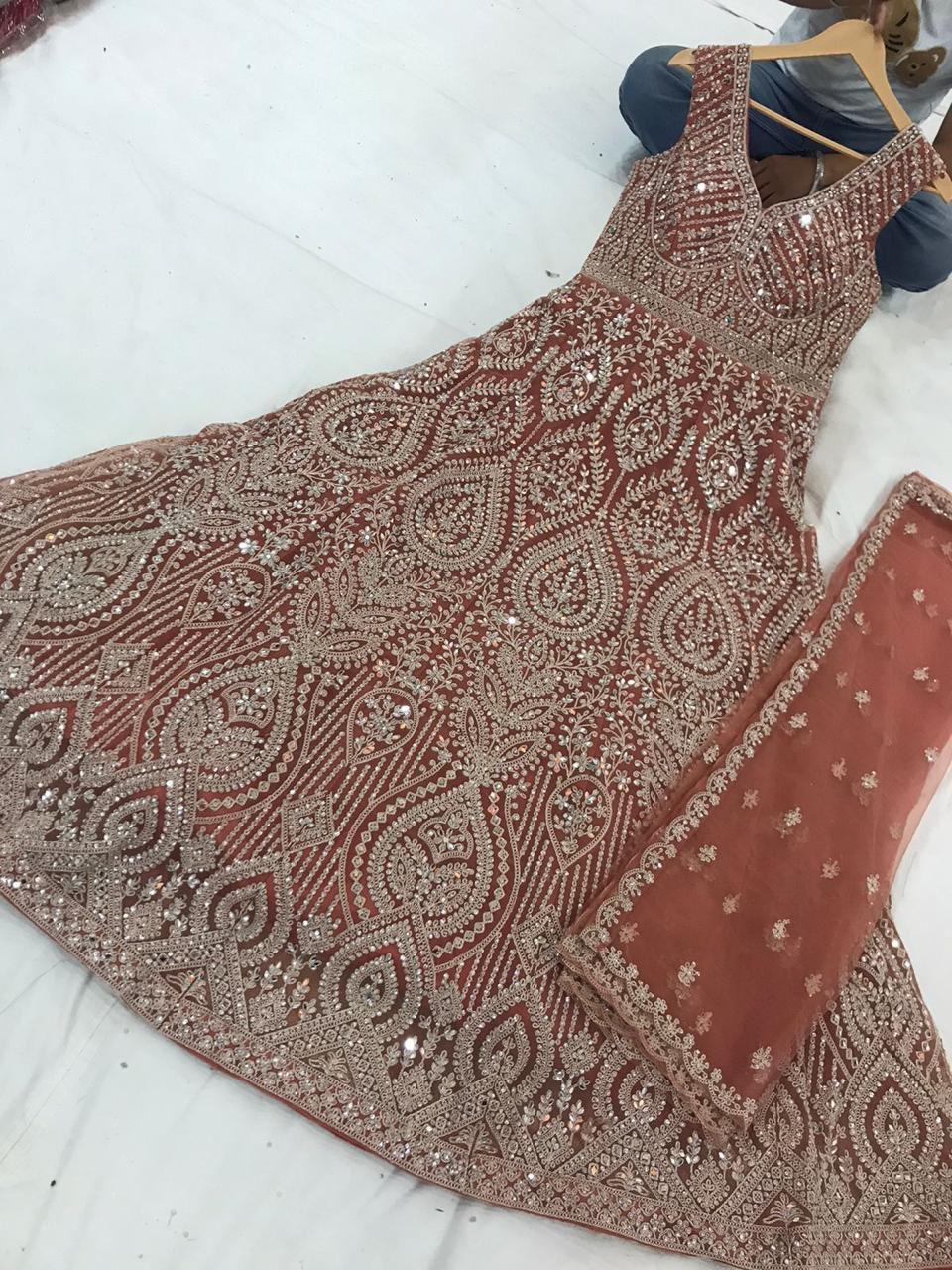 Heavy Net Reception/Party wear Bridal Gown Dress (Copy)