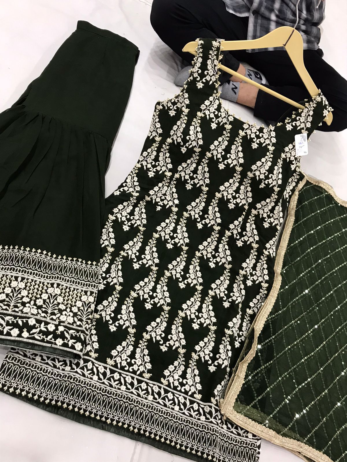 Embroided Chinnon
