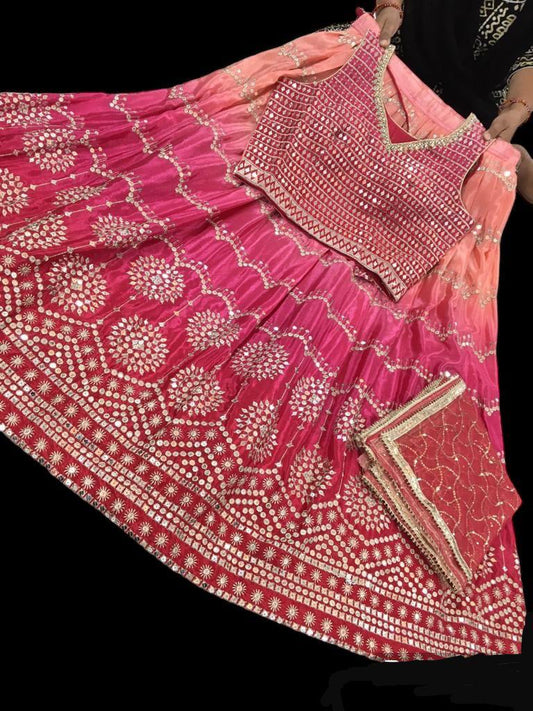 Two Tone Light Lehnga Choli