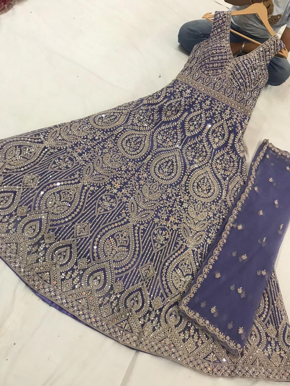Heavy Net Reception/Party wear Bridal Gown Dress (Copy)